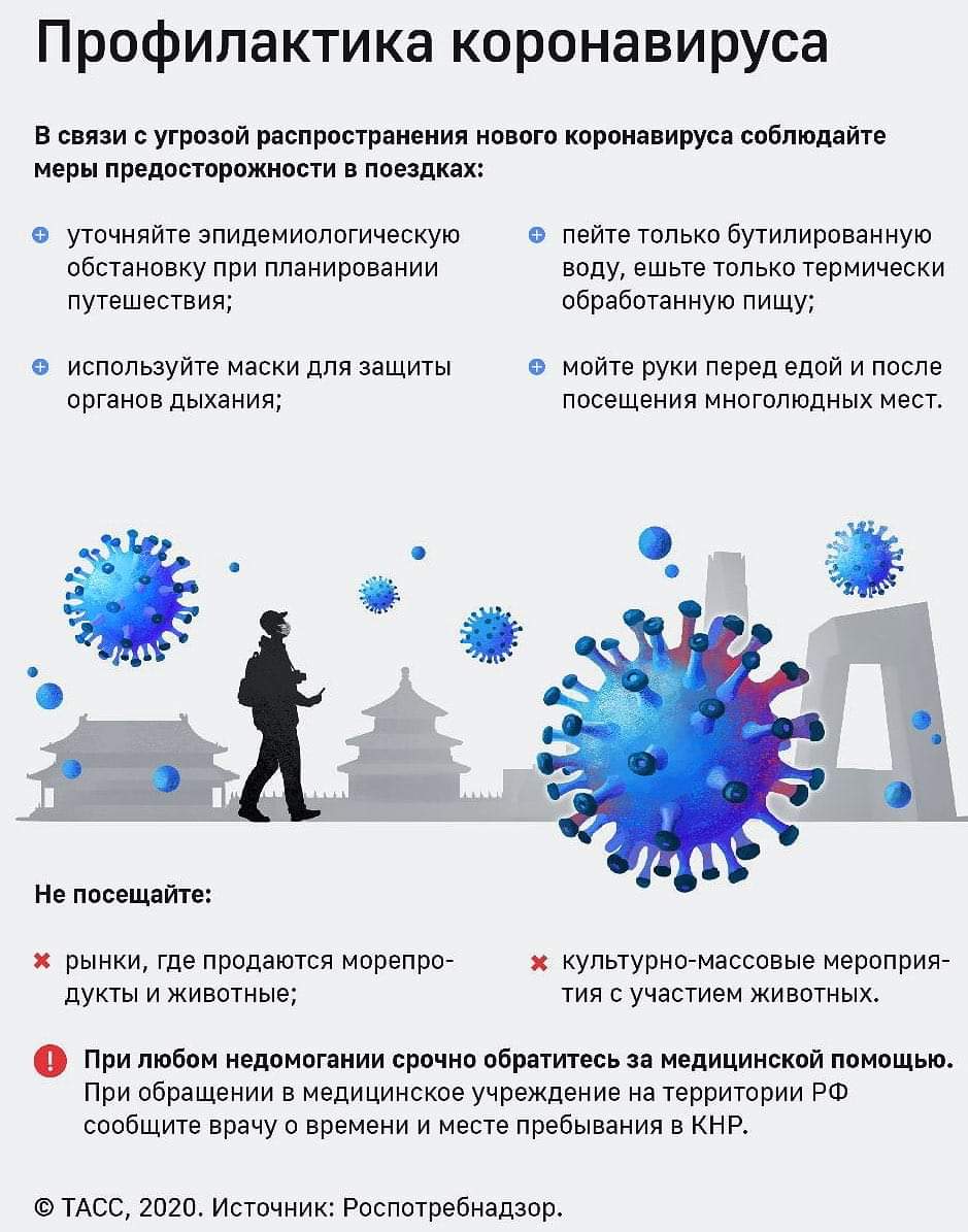 Роспотребнадзор информирует о профилактике коронавируса